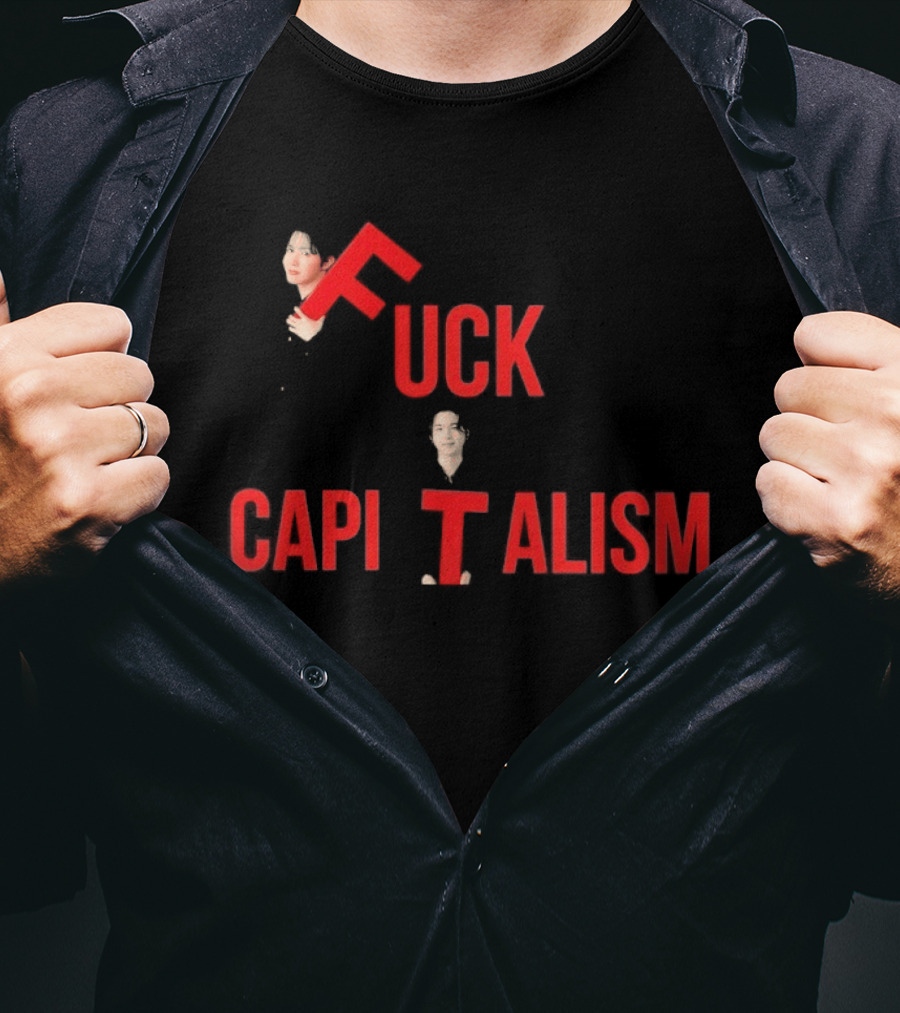 Suga BTS FCK Capitalism Red T-Shirt