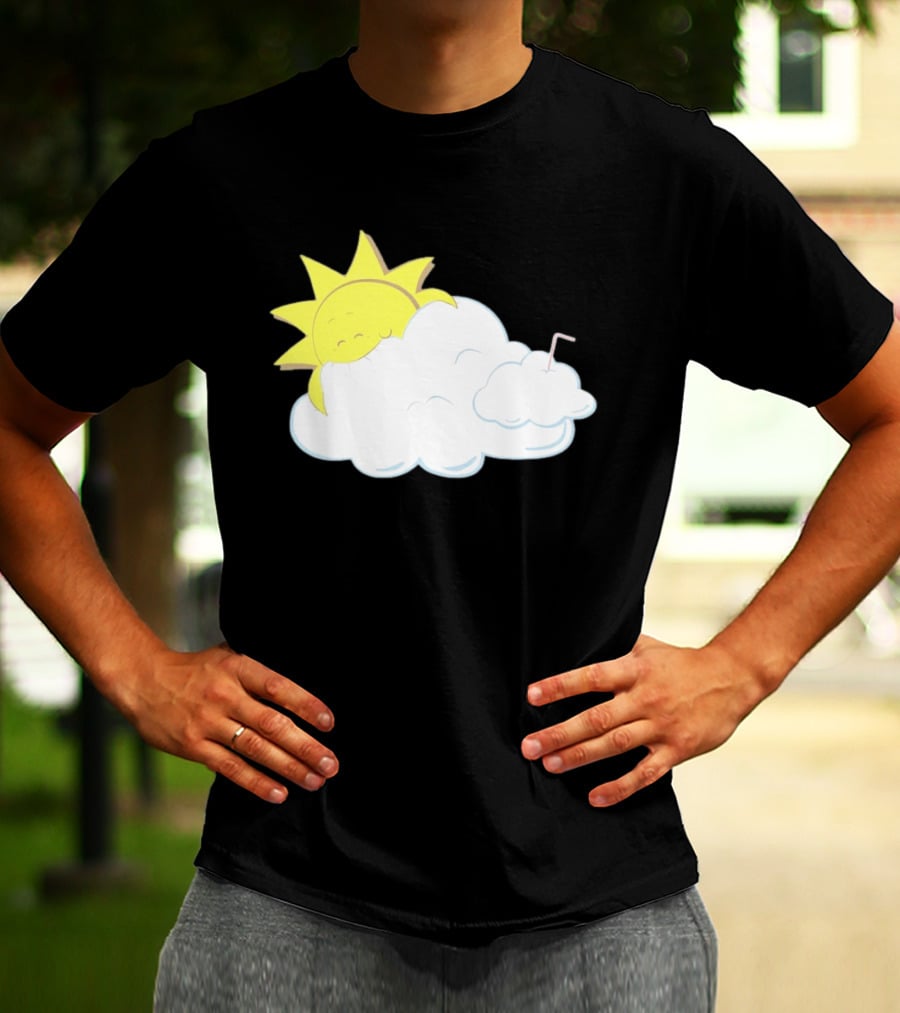 Sun Eating A Cloud Cartoon T-Shirt