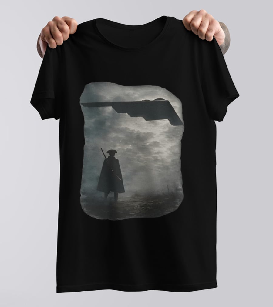 Freedom Dorito Revolutionary War Soldier With Stealth Bomber T-Shirt