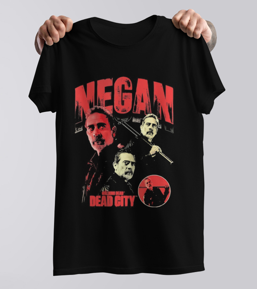 Negan The Walking Dead Dead City Walking Stick Lucille Images T-Shirt