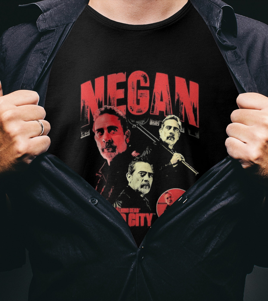 Negan The Walking Dead Dead City Walking Stick Lucille Images T-Shirt