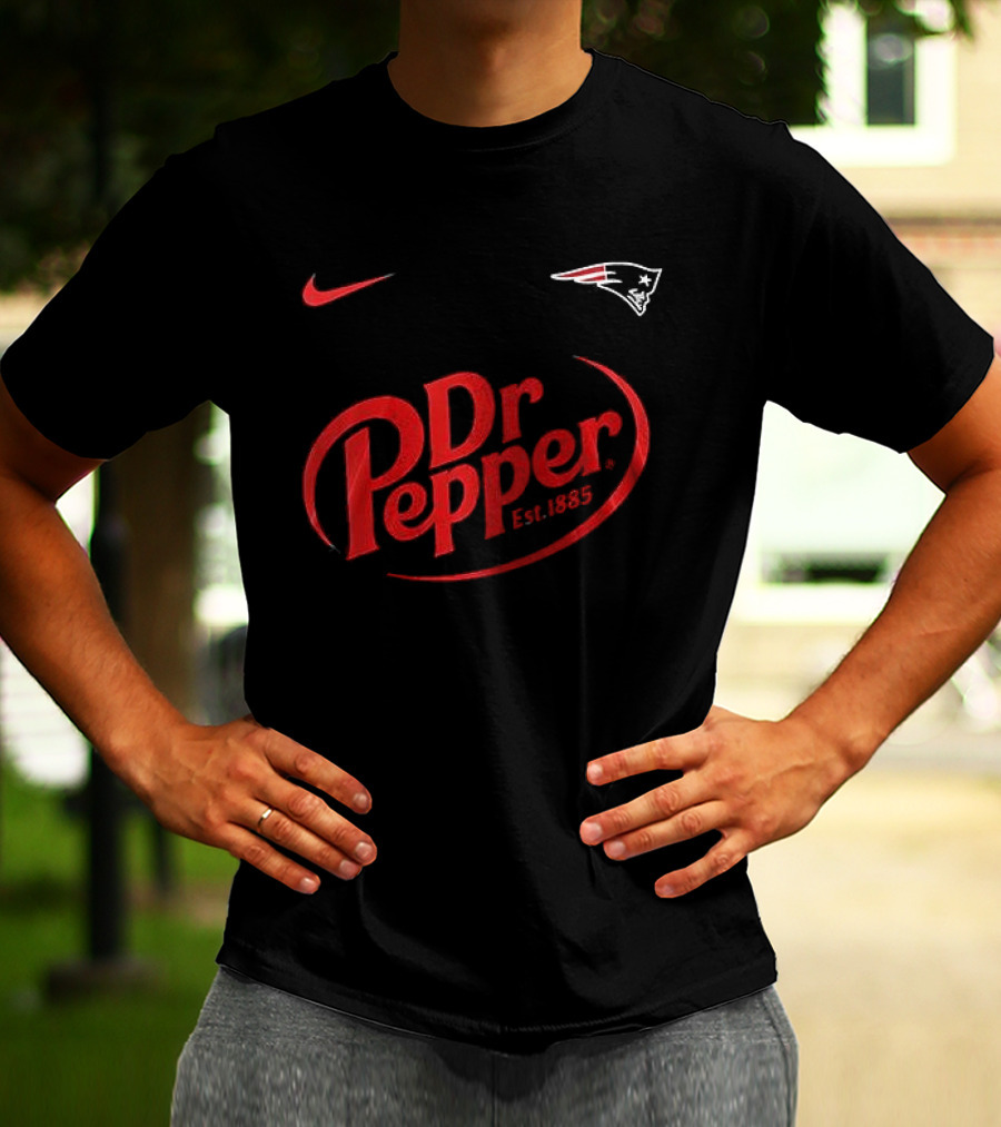 New England Patriots Dr Pepper Nike Collaboration Est. 1885 T-Shirt