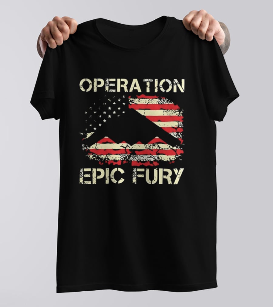 Operation Epic Fury US Israel Attack Iran Flag T-Shirt