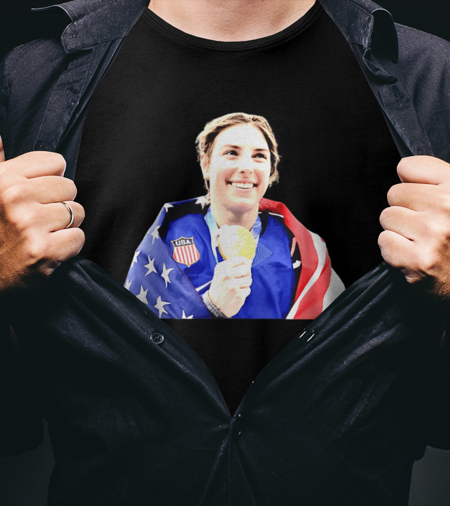 Hillary Knight USA Women's National Ice Hockey American Flag Gold Medal 2026 T-Shirt