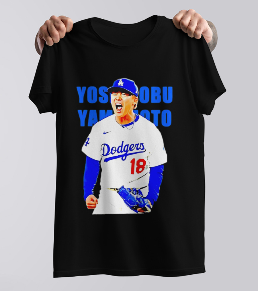 Yoshinobu Yamamoto Los Angeles Dodgers 18 Scream T-Shirt