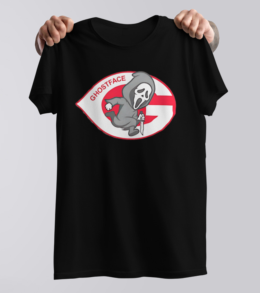 Cincinnati Reds Runnin' Ghostface Running Man T-Shirt