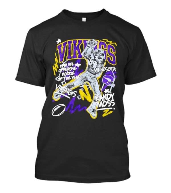 Vikings Randy Moss 1998 NFL Offensive Rookie Of The Year Minnesota T-Shirt