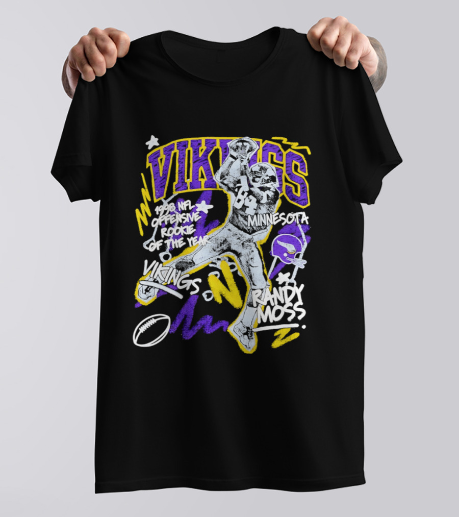 Vikings Randy Moss 1998 NFL Offensive Rookie Of The Year Minnesota T-Shirt