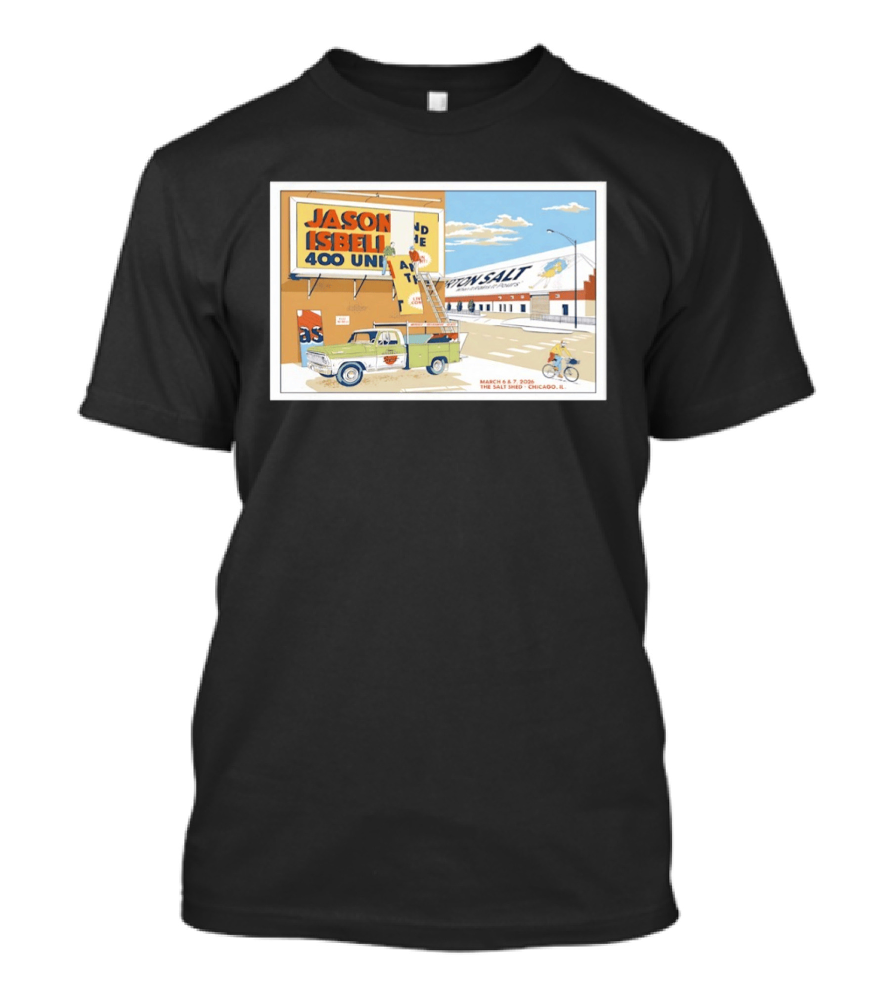 Jason Isbell And The 400 Unit March 6 7 2026 The Salt Shed Chicago IL Tour Vintage Truck Billboard Scene T-Shirt