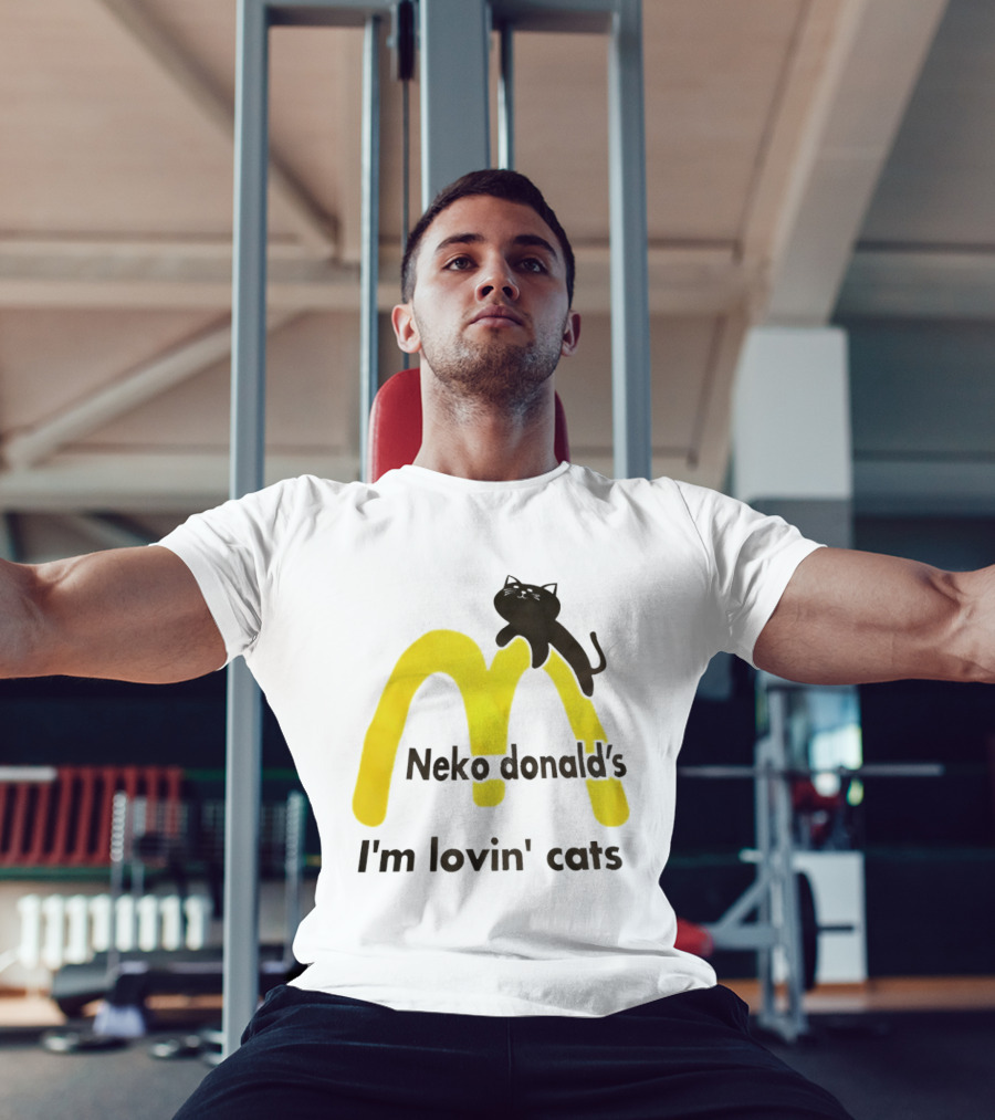 Neko Donald's I'm Lovin' Cats Black Cat Golden Arches T-Shirt