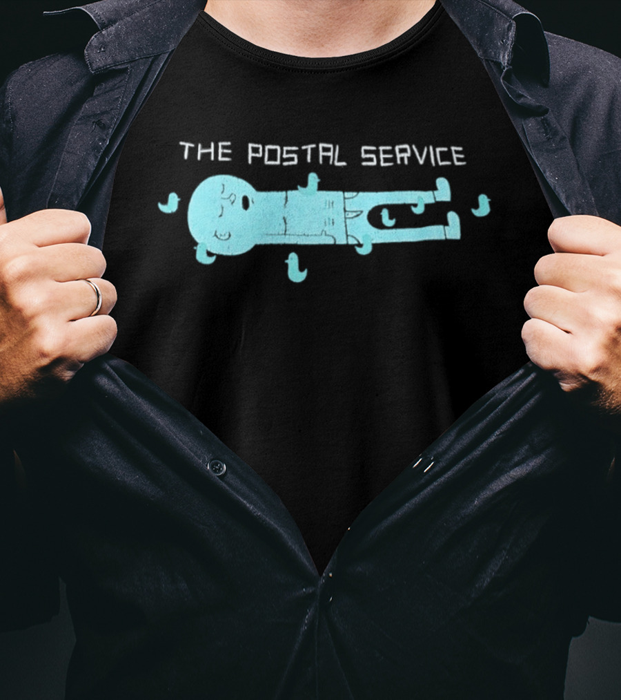 The Postal Service Key Imagery With Blue Bird T-Shirt