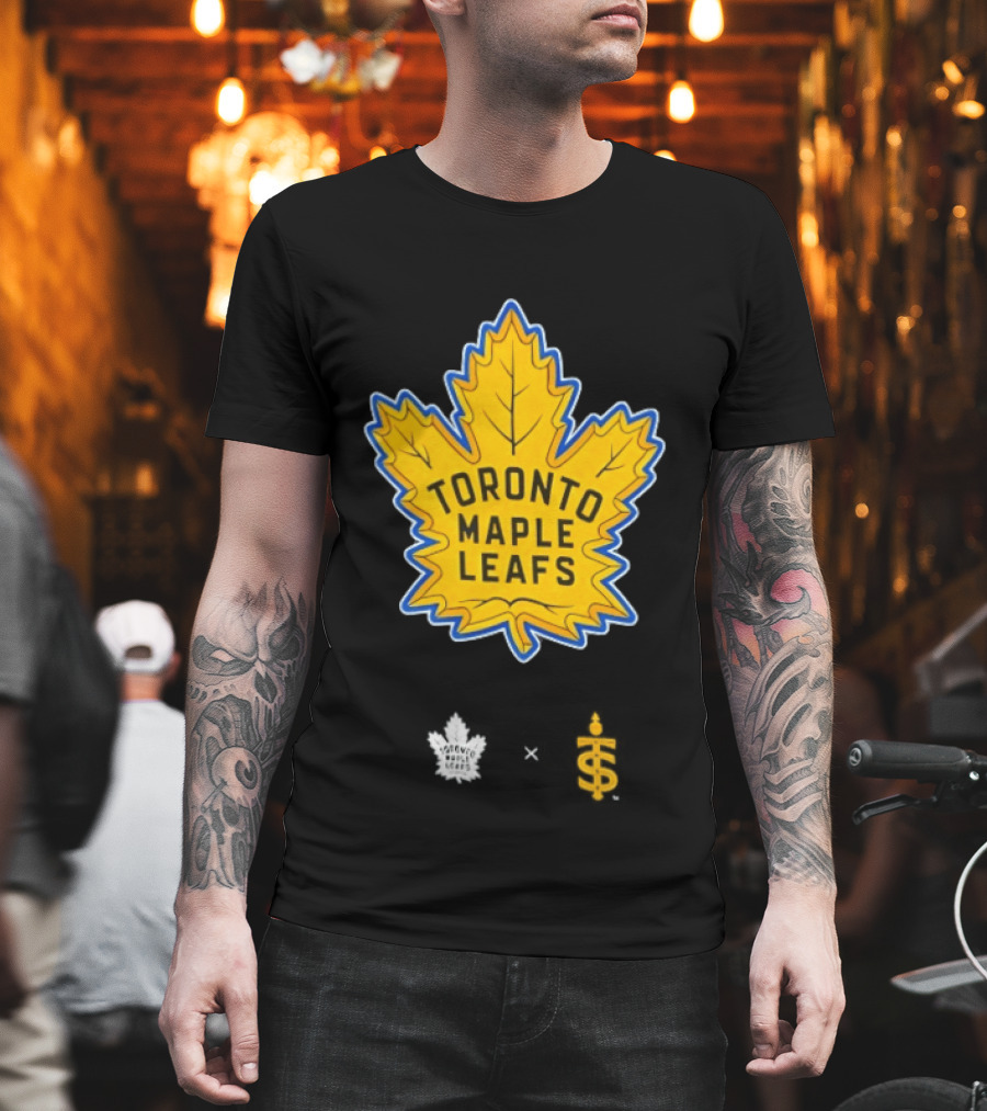 Toronto Maple Leafs Toronto Sceptres Collaboration Yellow Maple Leaf T-Shirt
