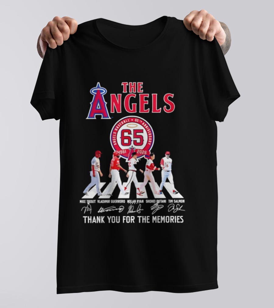 The Angels Baseball 65th Anniversary 1961 2026 Legends Thank You For The Memories T-Shirt