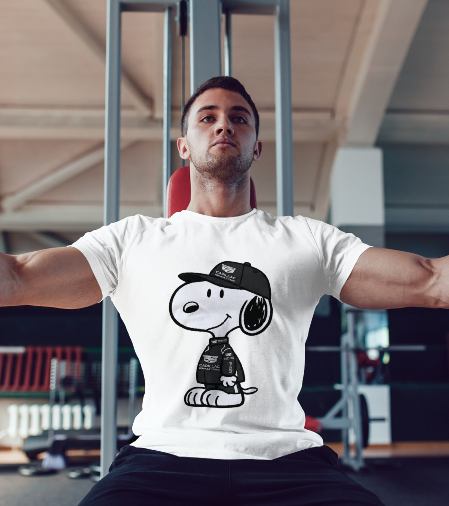 Snoopy Cadillac Formula 1 Team Racing Outfit T-Shirt
