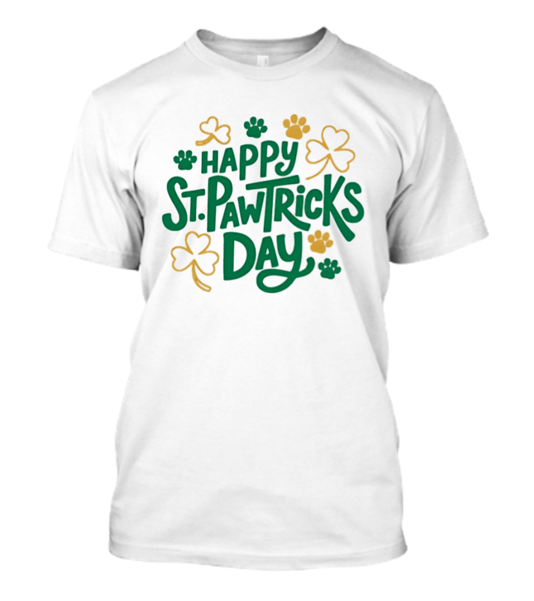 Happy St Pawtrick's Day Shamrock Dog Celebration T-Shirt