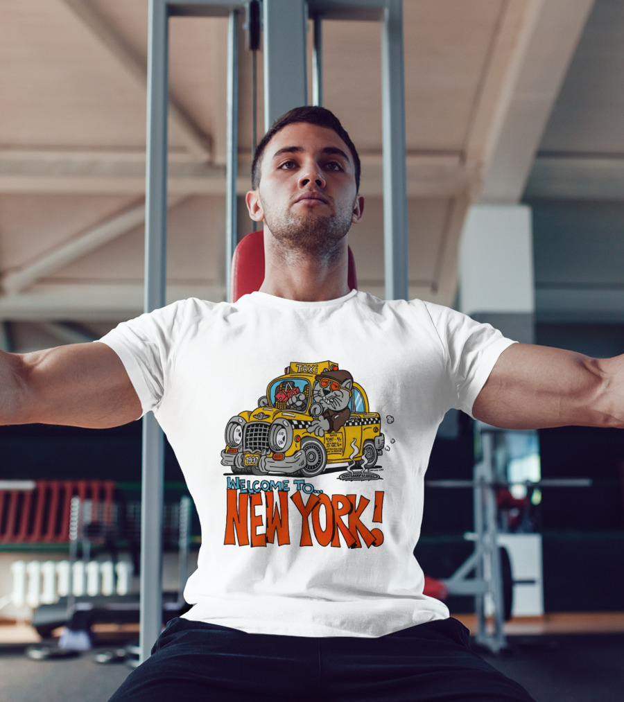 Welcome To New York Taxi Cat Adventure 1937 T-Shirt
