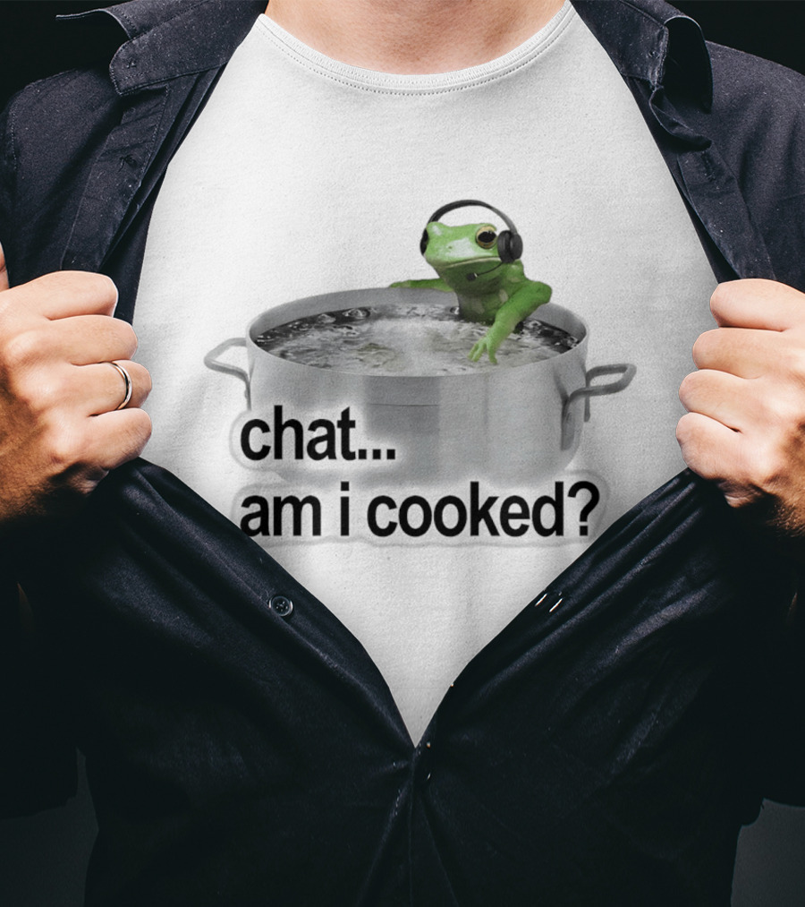 Chat Am I Cooked Frog Meme Humor T-Shirt