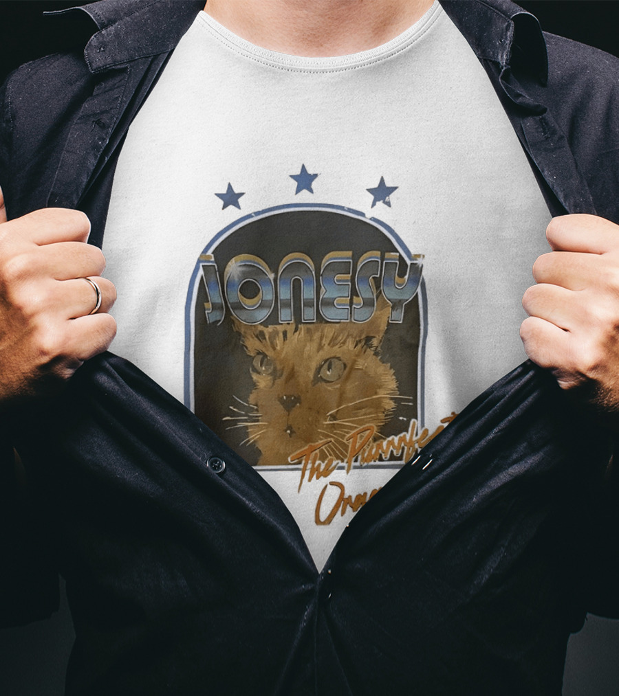 Jonesy The Purrfect Organism Cat Face Three Stars T-Shirt
