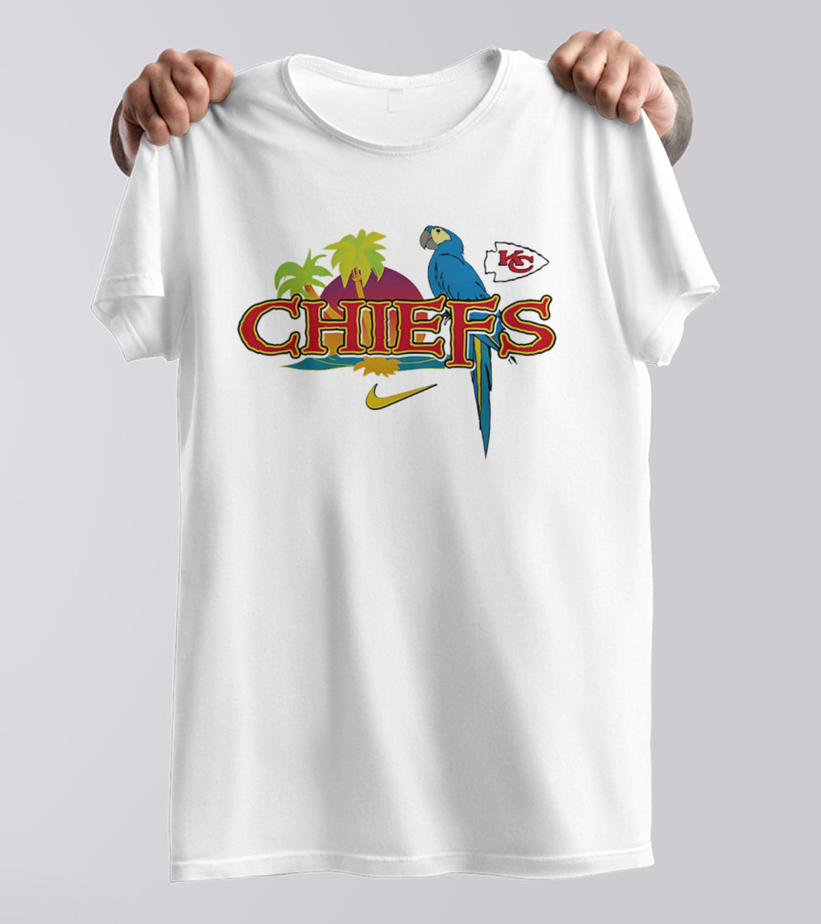 Kansas City Chiefs Tropical Parrot Nike It's 5 O' Somewhere T-Shirt