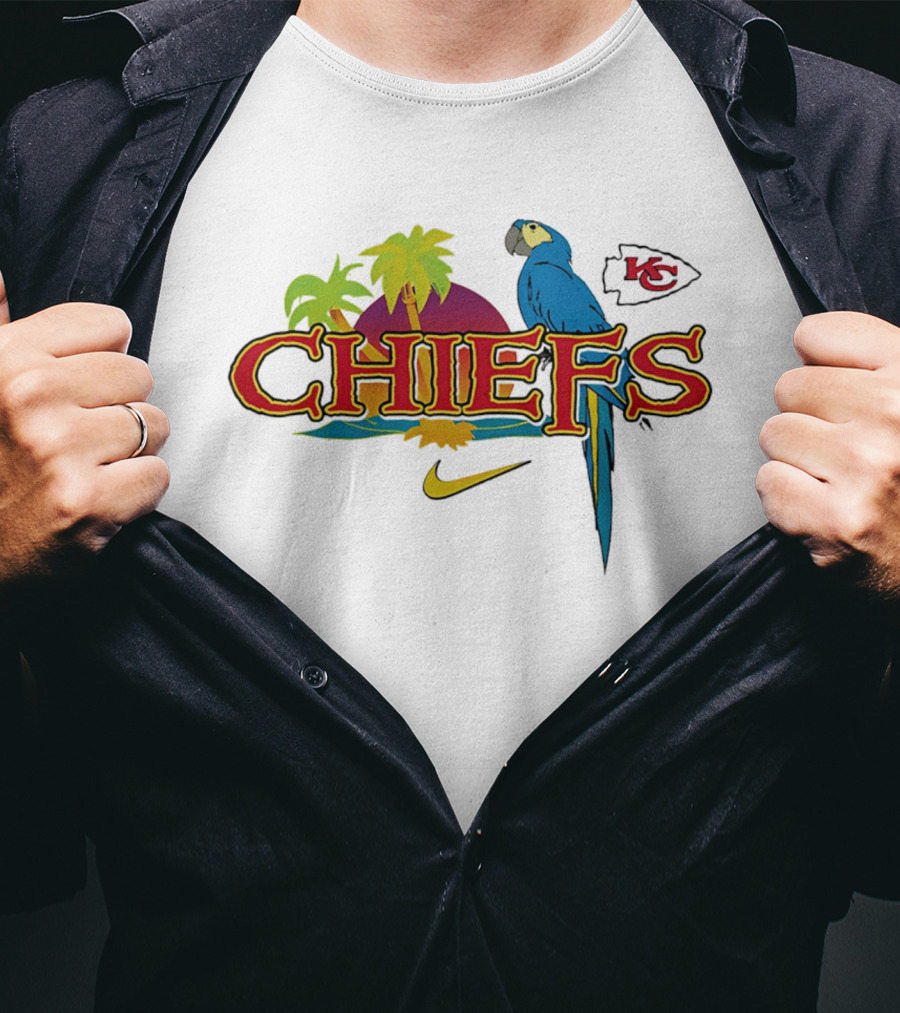 Kansas City Chiefs Tropical Parrot Nike It's 5 O' Somewhere T-Shirt