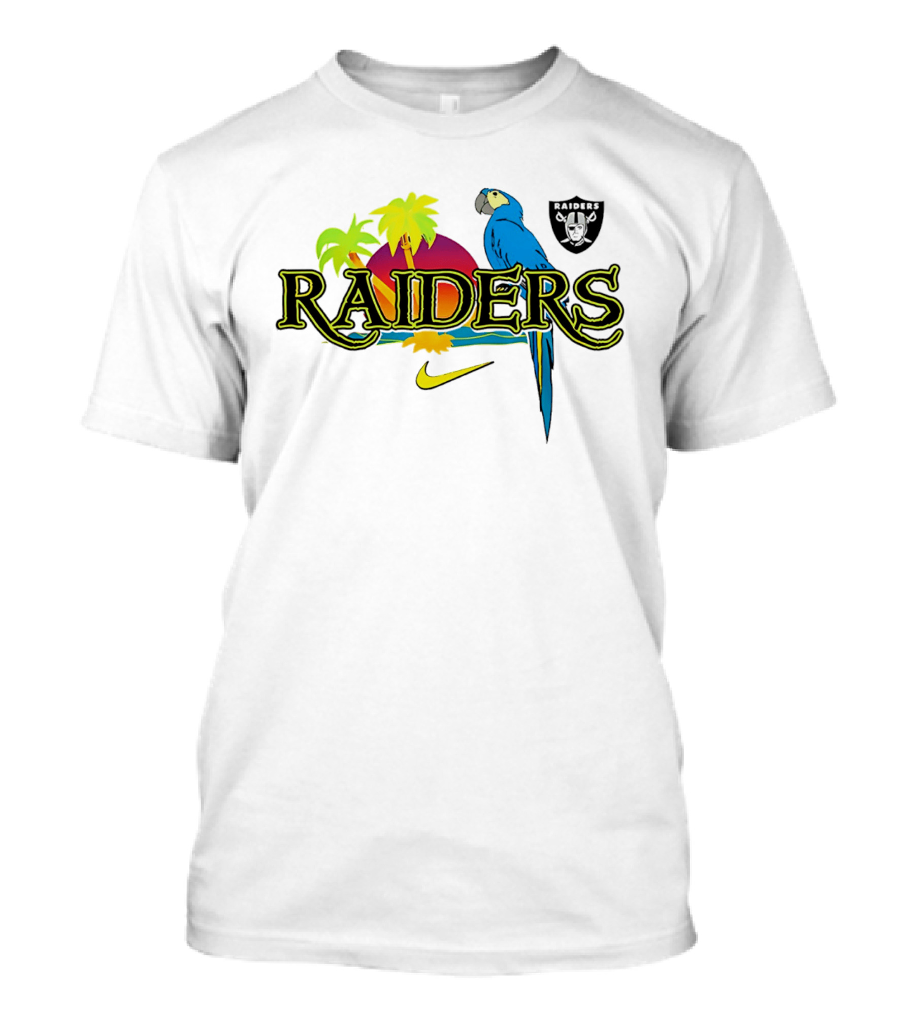 Las Vegas Raiders Tropics And Parrot It's 5 O' Somewhere Nike T-Shirt