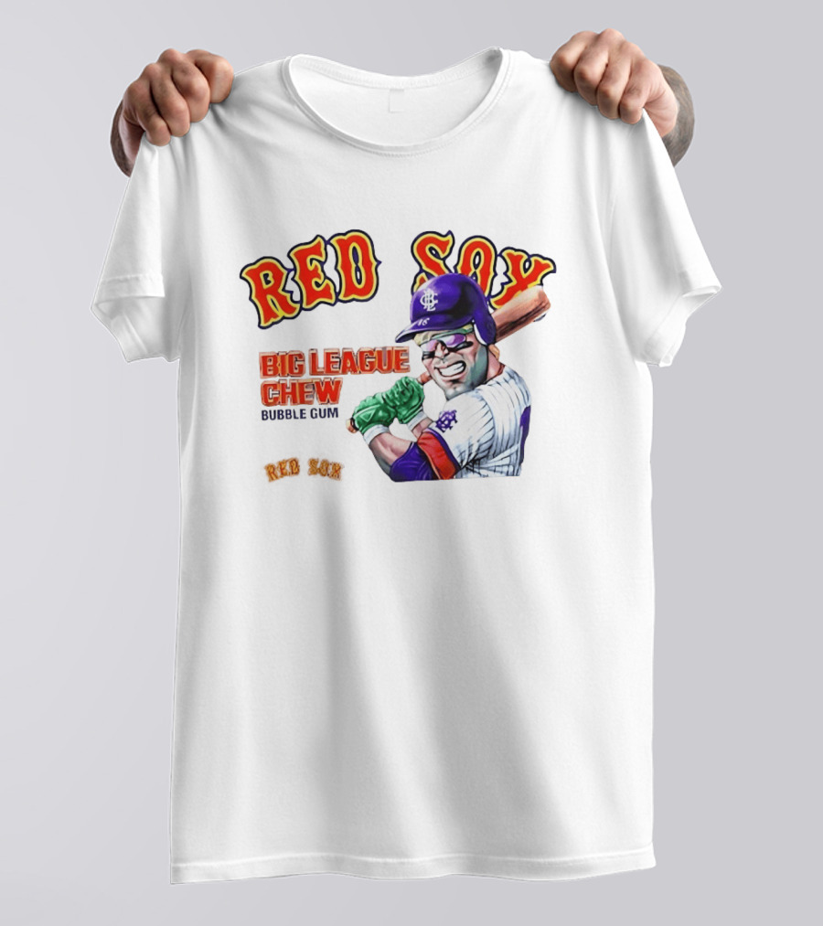 Red Sox Big League Chew Bubble Gum Baseball Batter T-Shirt