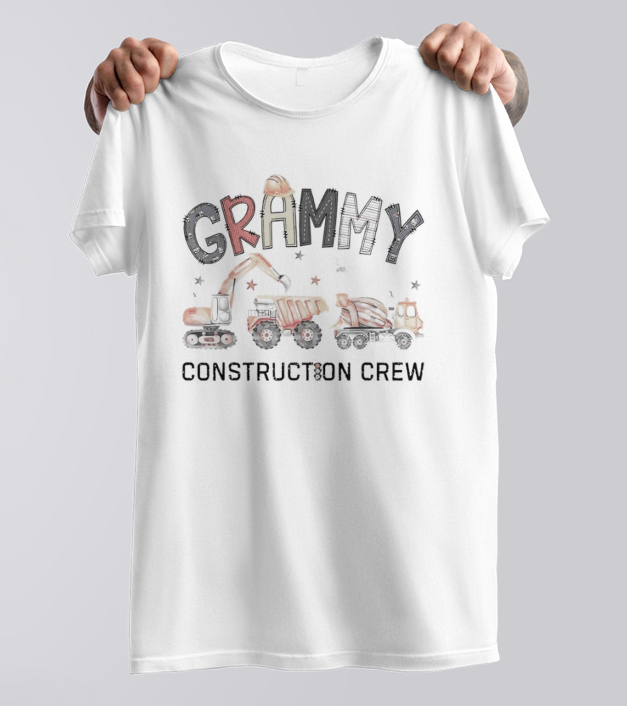 Grammy Excavator Construction Crew Family Team Trucks T-Shirt