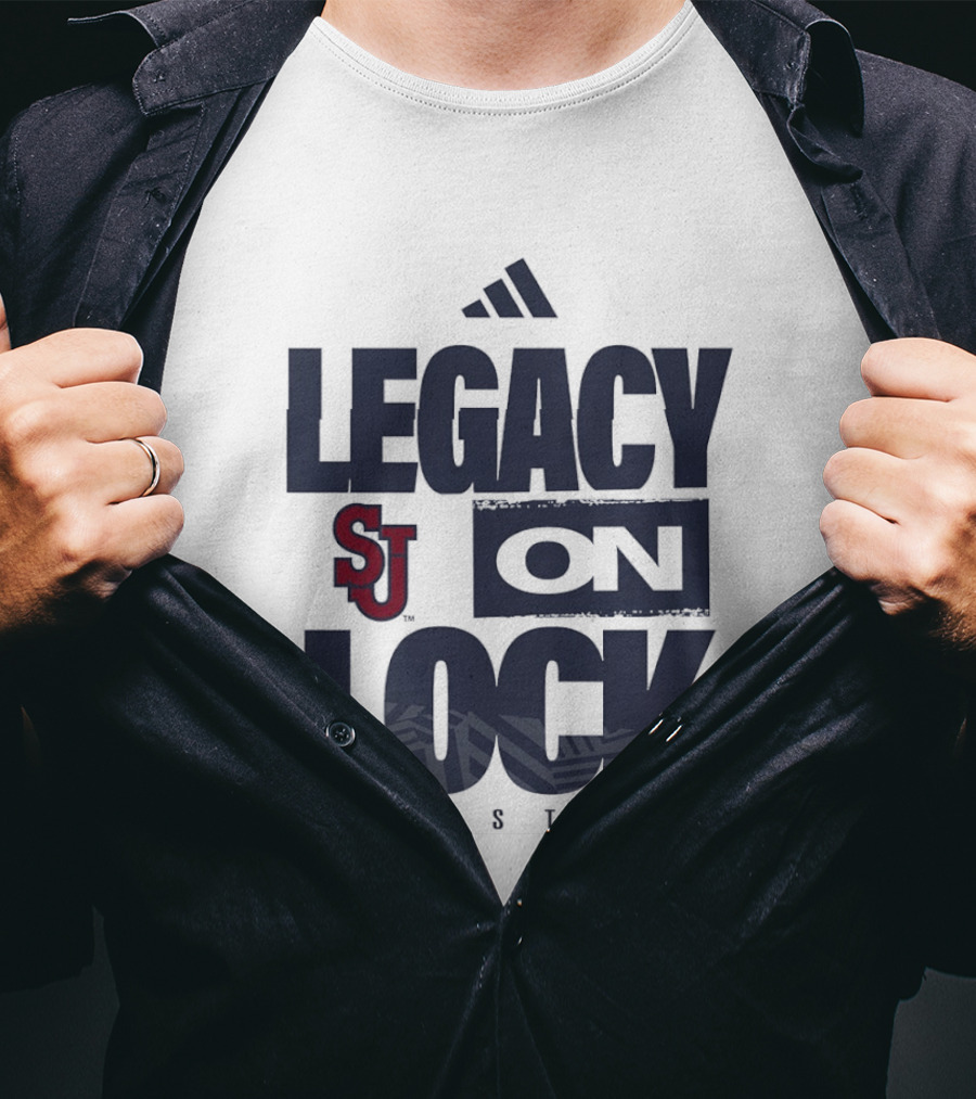 St. John's Red Storm Adidas Legacy On Lock T-Shirt