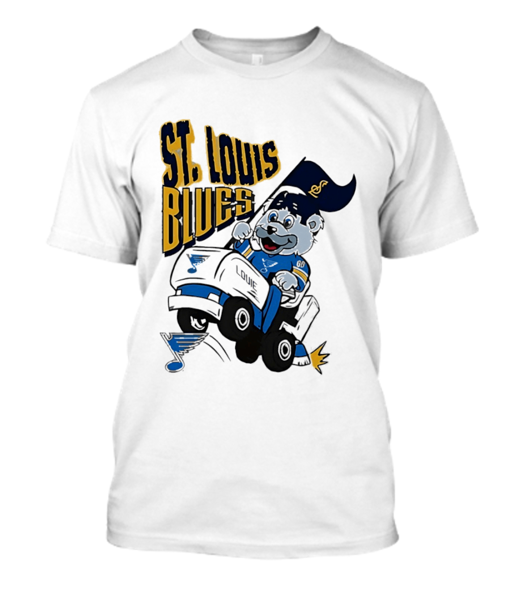 St Louis Blues Hockey Zamboni Bear Driving T-Shirt