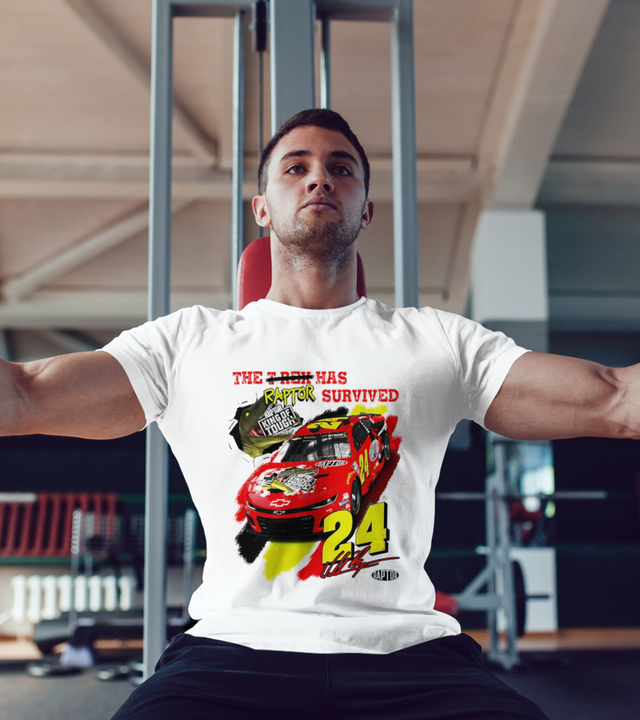 William Byron 24 NASCAR Chevrolet Camaro Raptor Survived King Of Tough T-Shirt