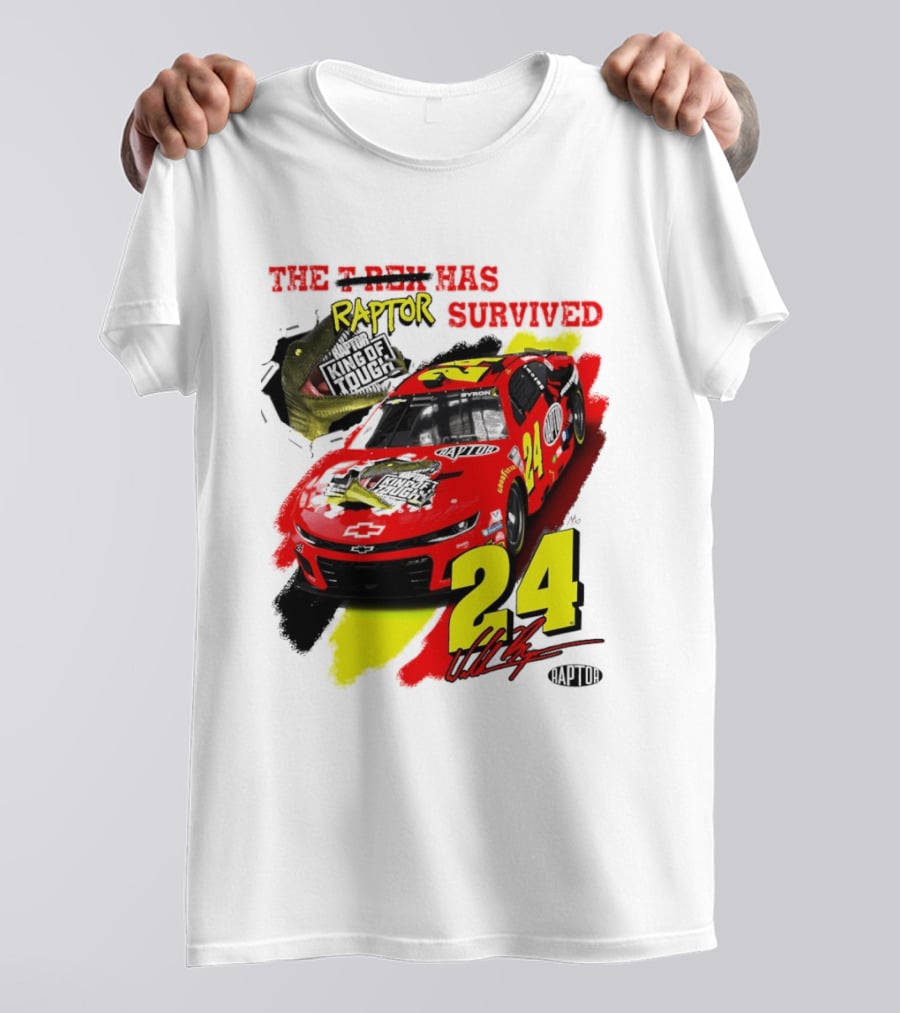 William Byron 24 NASCAR Chevrolet Camaro Raptor Survived King Of Tough T-Shirt