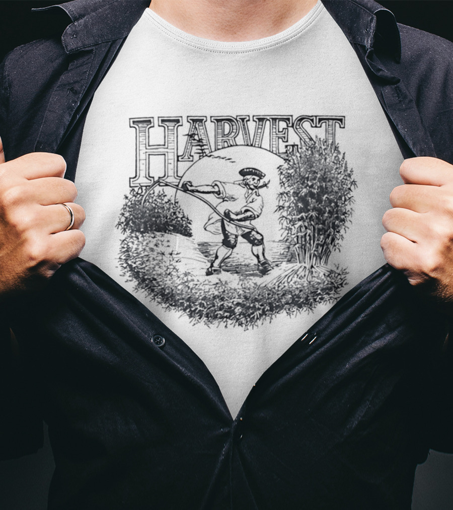 Washington Weed Harvest Vintage Farmer Illustrative T-Shirt