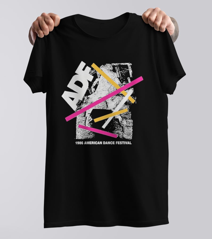 ADF 1986 American Dance Festival Bold Geometric Stripes T-Shirt