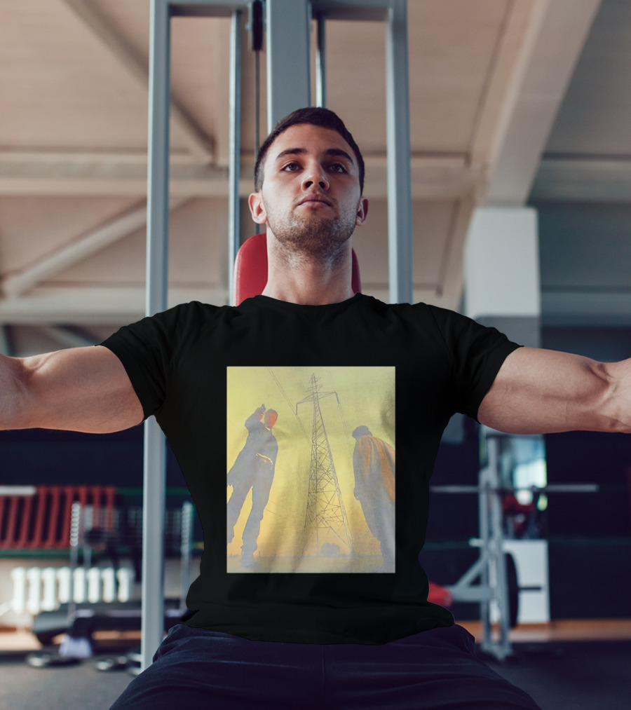 Brad Pitt Se7en Movie Scene With Gunpoint And Power Lines T-Shirt