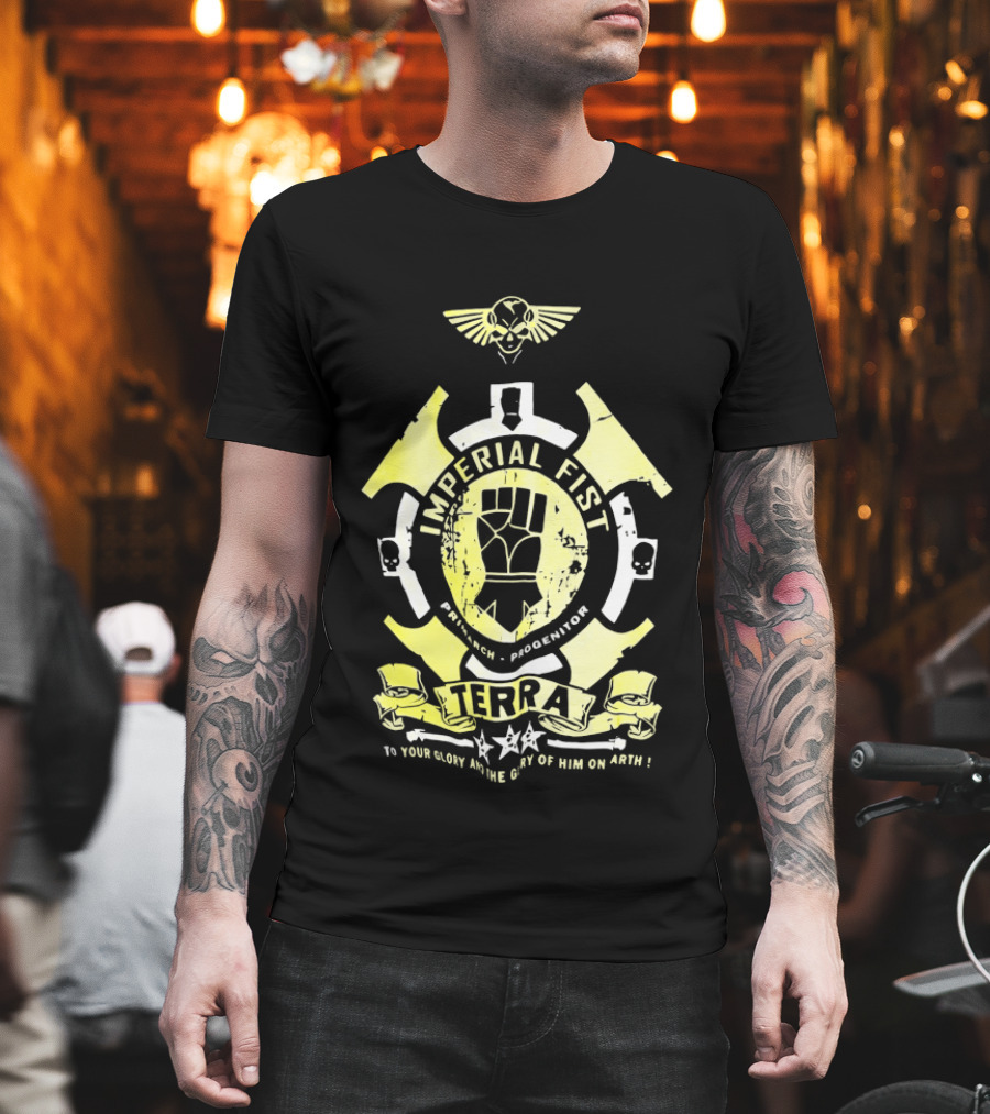 Imperial Fist Honor Terra Skull Emblem Icon Wings T-Shirt