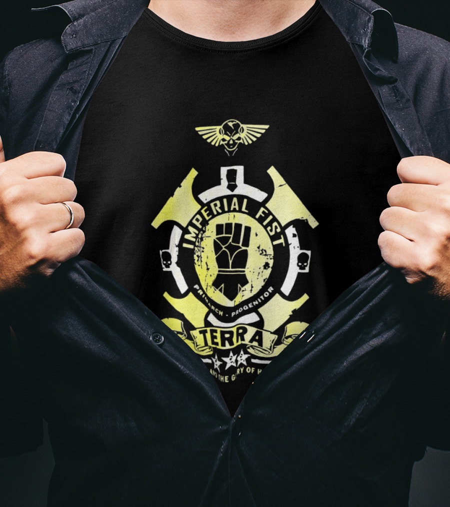 Imperial Fist Honor Terra Skull Emblem Icon Wings T-Shirt