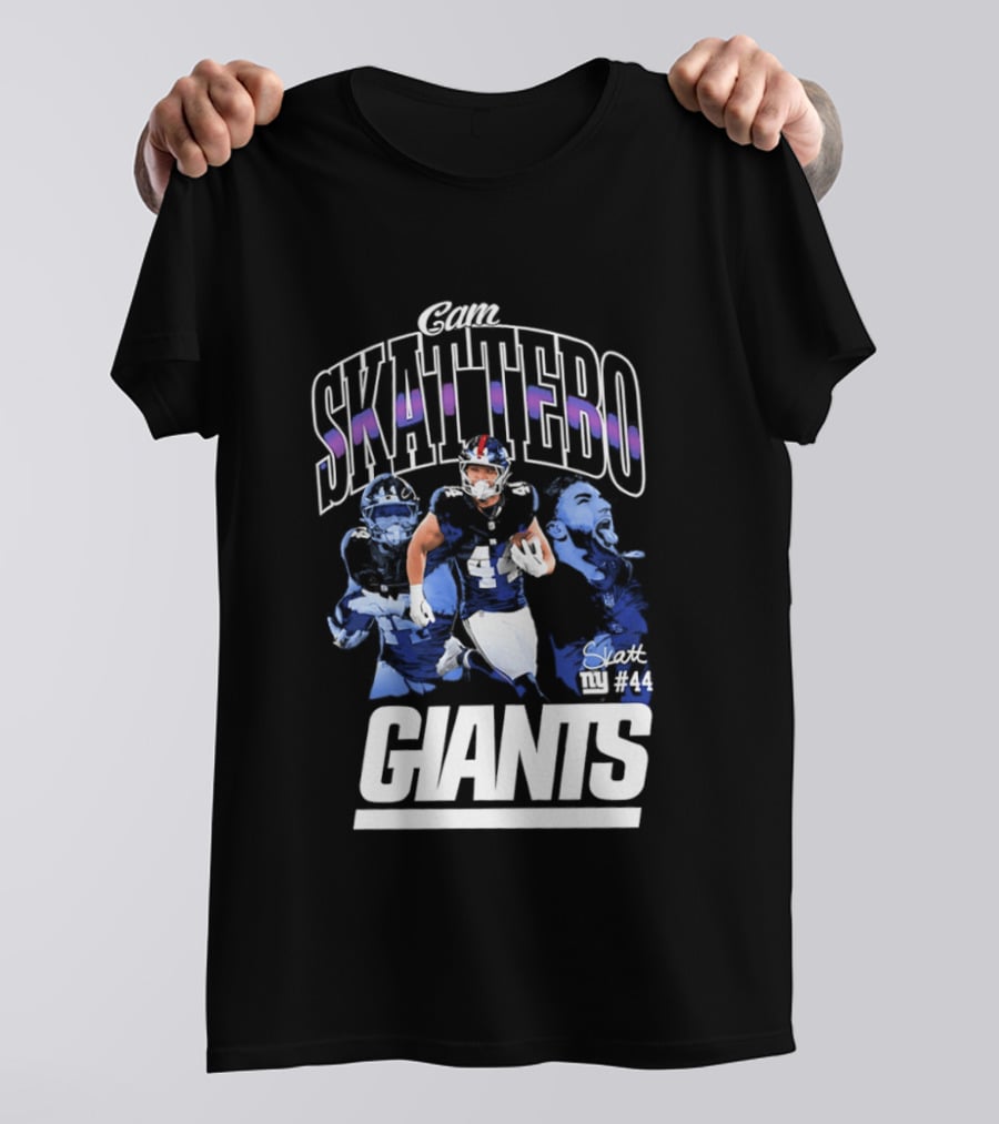 Giant Skattebo Giants Football Blue Sports Team #34 T-Shirt