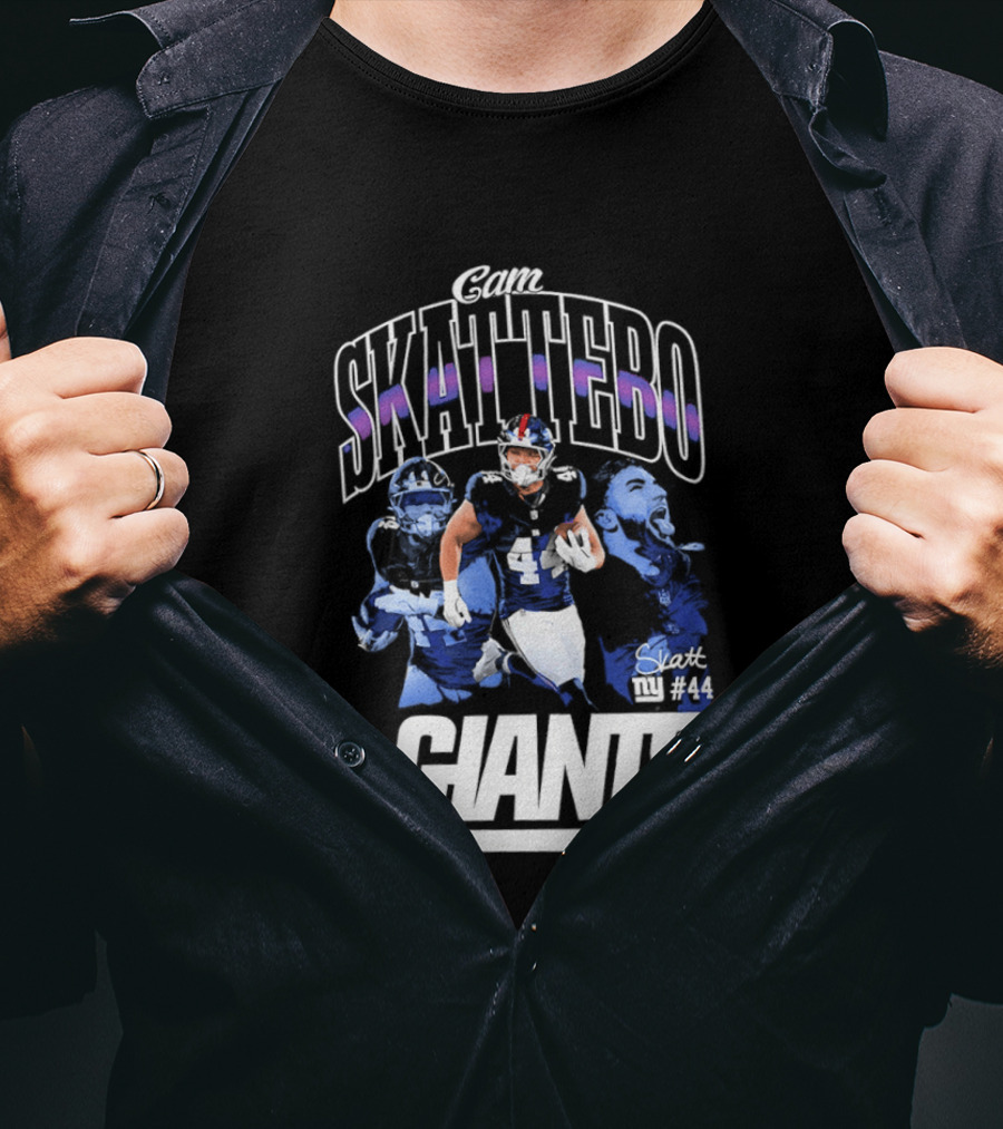 Giant Skattebo Giants Football Blue Sports Team #34 T-Shirt