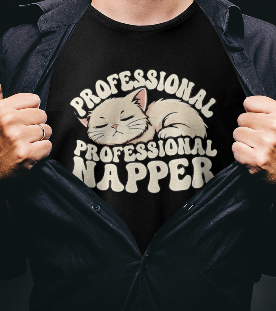 Professional Napper Cat Sleeping Cozy T-Shirt