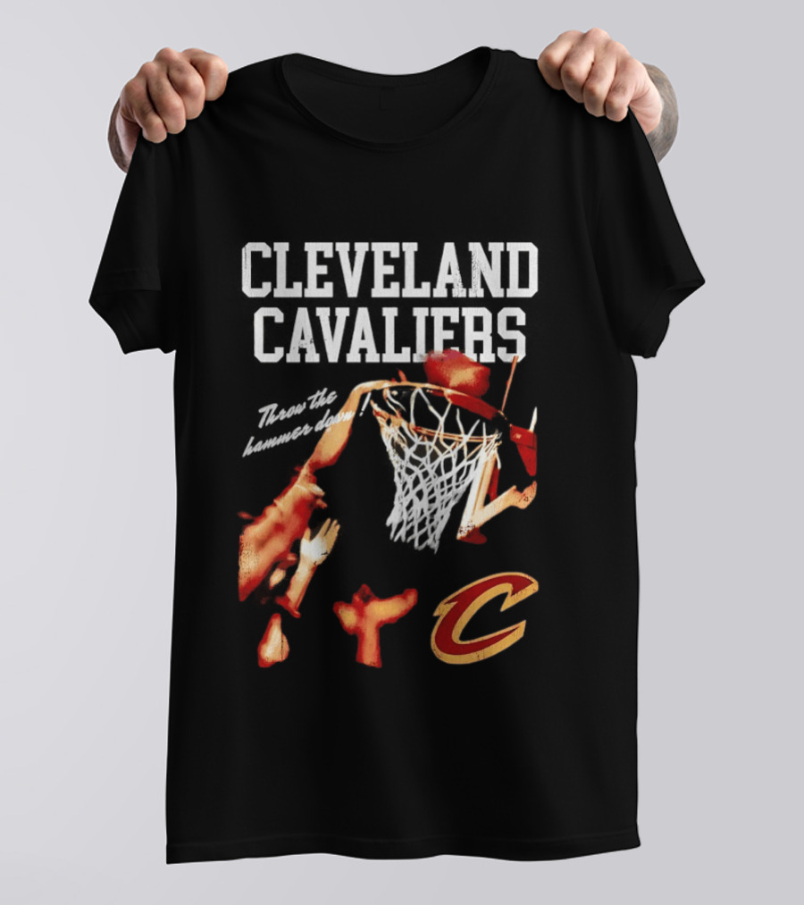 Cleveland Cavaliers Slam Dunk Basket With Iconic C T-Shirt