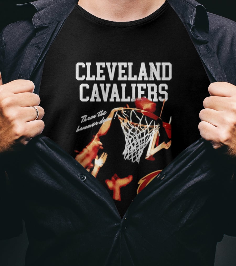 Cleveland Cavaliers Slam Dunk Basket With Iconic C T-Shirt