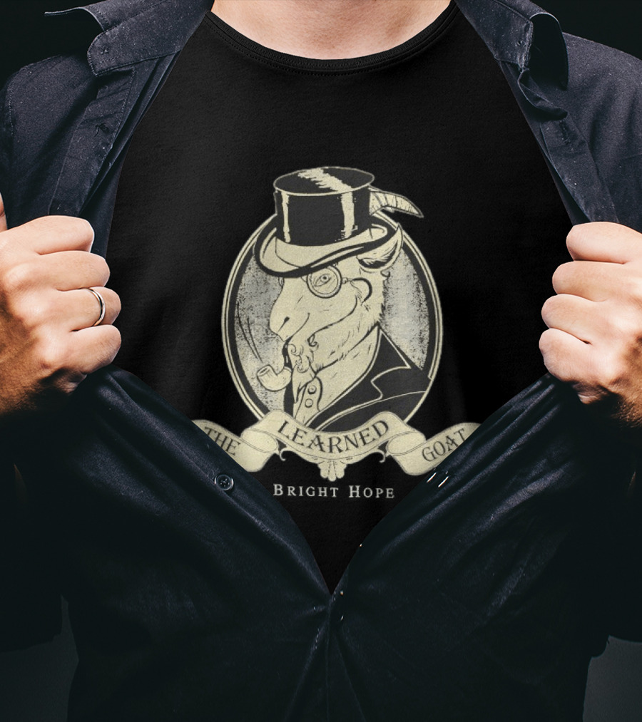 The Learned Goat Top Hat And Monocle T-Shirt
