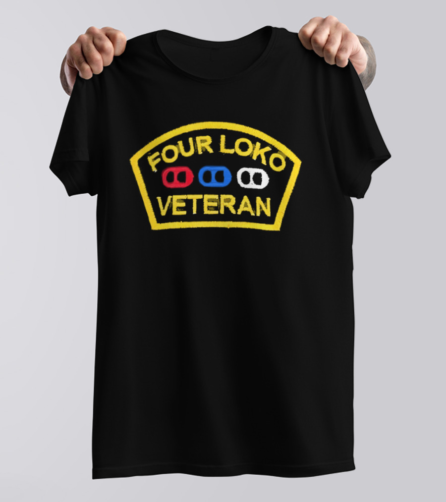 Four Loko Veteran Red Blue White T-Shirt