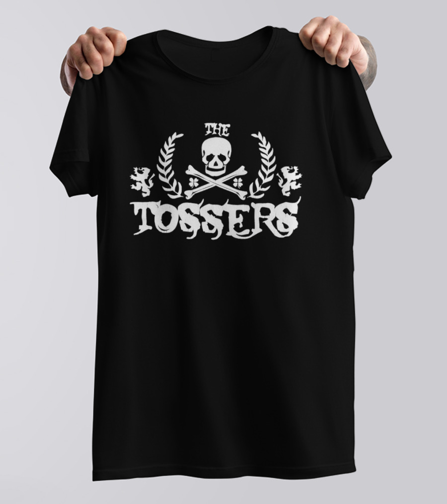 The Tossers Band Skull Skeleton Laurel Lions And Clovers T-Shirt