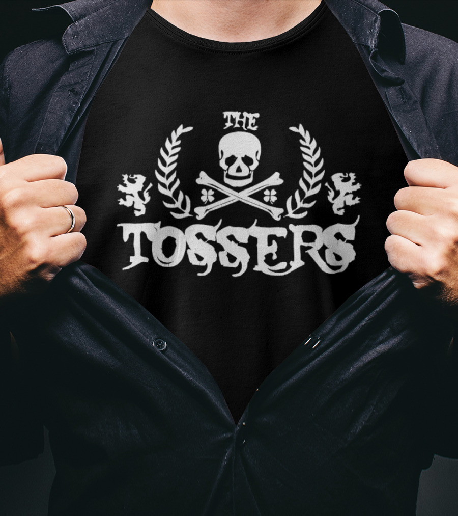 The Tossers Band Skull Skeleton Laurel Lions And Clovers T-Shirt