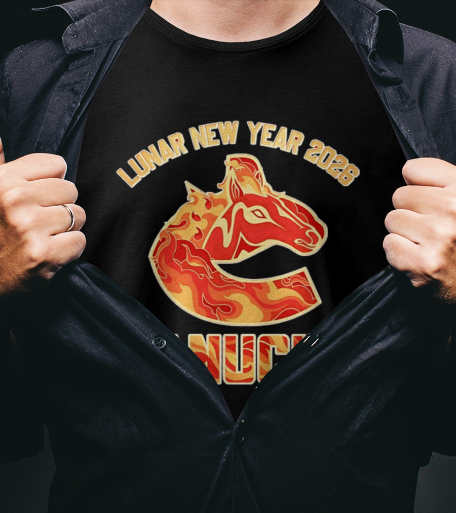 Lunar New Year 2026 Vancouver Canucks Horse T-Shirt