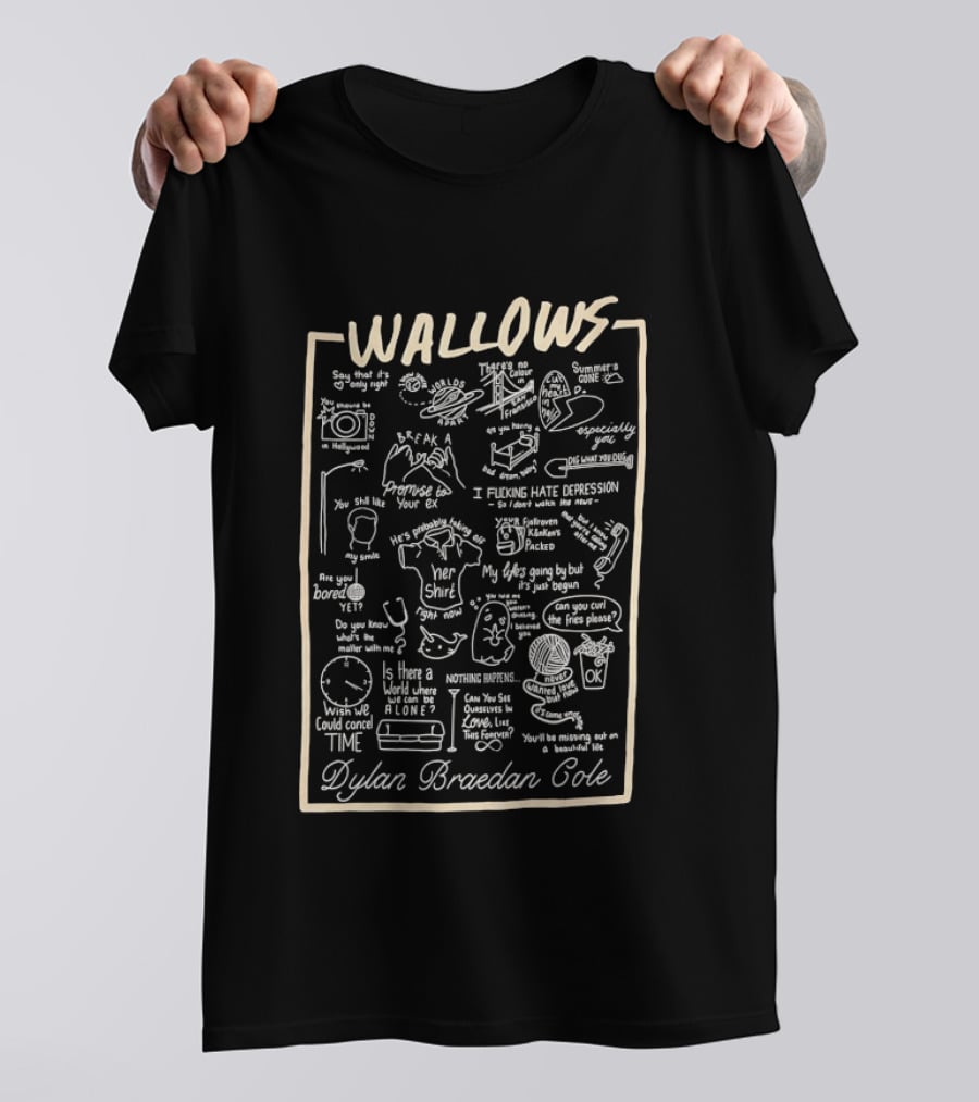 Wallows Dylan Braedan Cole Lyrics Icons And Drawings T-Shirt