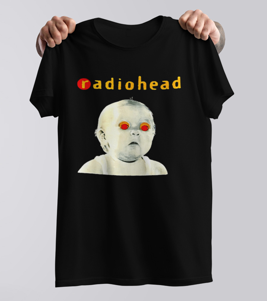 Radiohead Red Eyes Baby Face With Creepy Expression T-Shirt