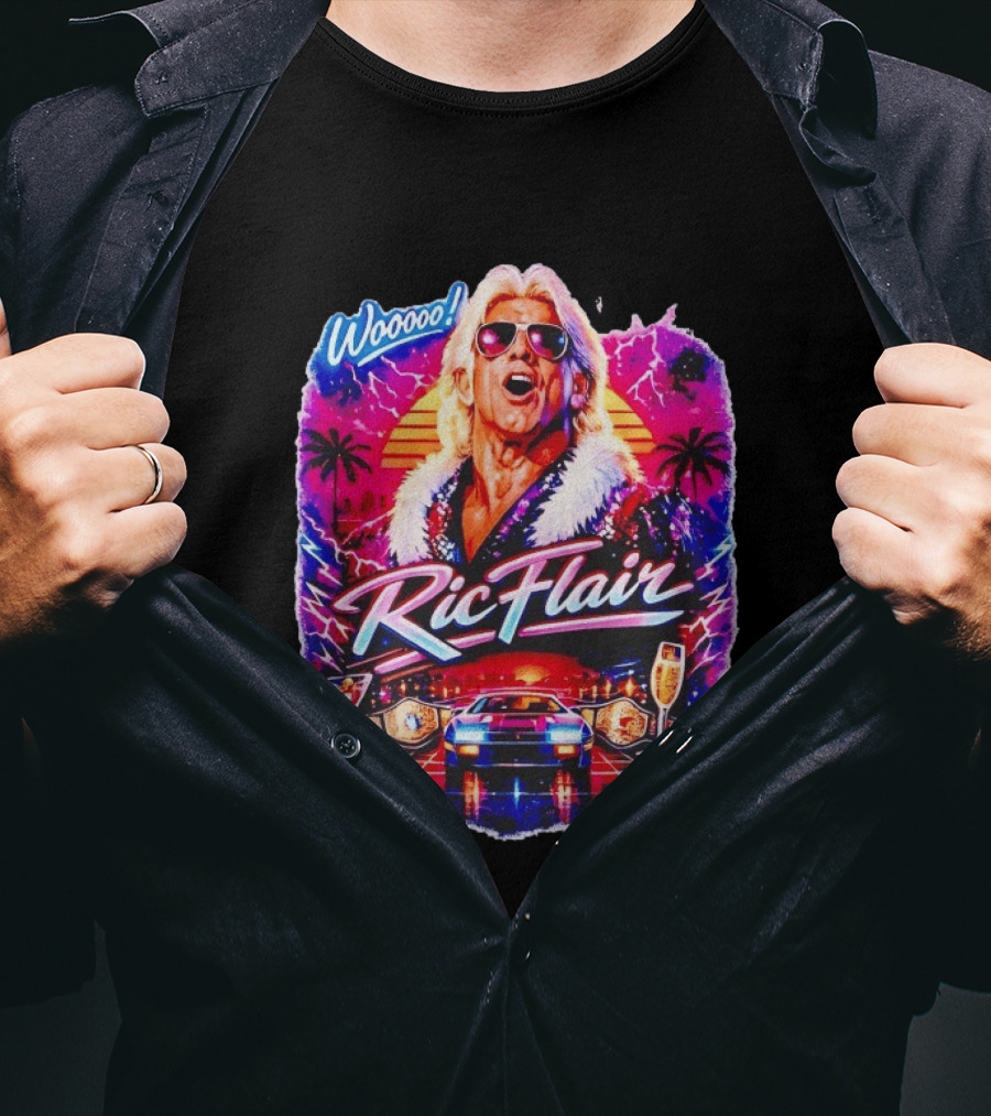 Ric Flair 80s Retro Style Woo Wrestling Legend Vintage Vibes T-Shirt