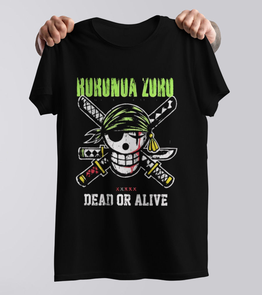 Roronoa Zoro Skull Three Swords Dead Or Alive T-Shirt